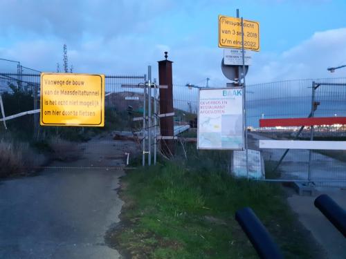 La zone de travaux à 10km de l'arrivée !!!